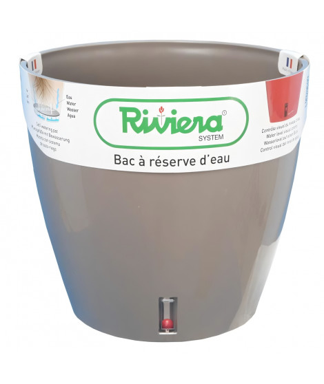 RIVIERA Pot rond Eva New en plastique - Ø 46 cm - 49 L - Taupe