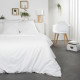 TODAY Parure de lit Coton 2 personnes - 240x260 cm - Uni Blanc Gabriel