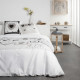 TODAY Eden - Parure de lit - Coton - 2 personnes - 200 x 200 cm - Imprimé Blanc