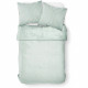 TODAY Parure de lit Scandi - 1 housse de couette 220 x 240 cm + 2 Taies d'Oreiller 63 x 63 cm - 100% Coton 57 Fils - Vert TODAY