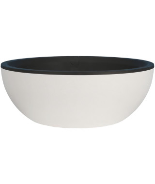 RIVIERA - Coupe pot de fleurs - granit D40 - blanc