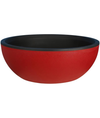 RIVIERA - Coupe pot de fleurs - granit D40 - rouge