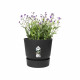 ELHO Pot de fleurs rond Greenville 30 - Extérieur - Ø 29,5 x H 27,8 cm - Vivre noir