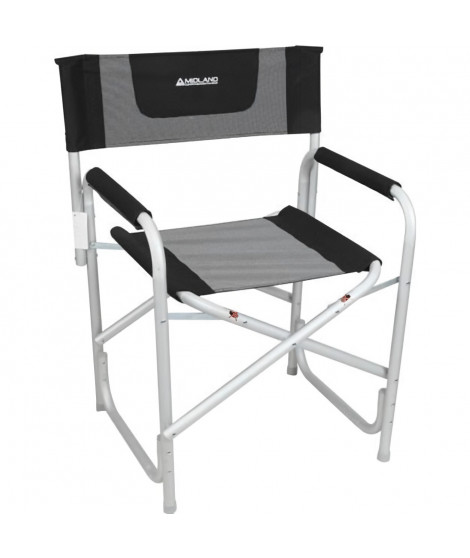 Fauteuil Director Caravaning - Aluminium - Noir chiné