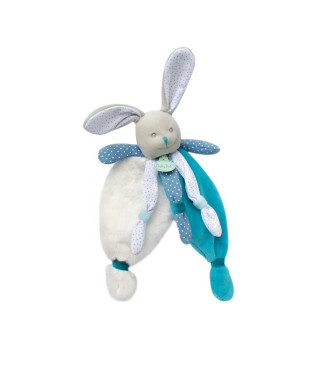 BABYNAT Doudou lapin bleu poupi