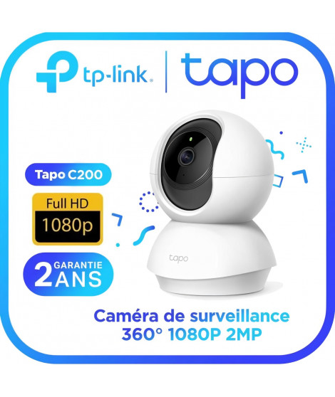 TP-LINK Caméra de surveillance WiFi Tapo C200 - FHD 1080P - Vision Nocturne