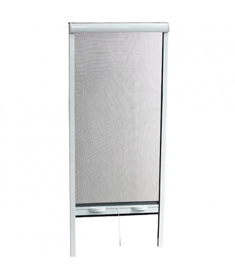 Moustiquaire enroulable en aluminium pour porte - H.220 x L.160 cm - Blanc