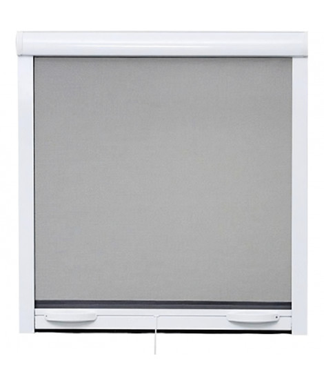 Moustiquaire de fenetre L125 x H145 cm en aluminium laqué blanc - Recoupable en largeur et hauteur.
