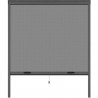 Moustiquaire de fenetre L160 x H170 cm en aluminium  gris anthracite - Recoupable en largeur et hauteur