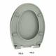 ALLIBERT Abattant de toilette a fermeture silencieuse Boreo - Vert de gris brillant