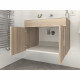 LIMA Ensemble salle de bain simple vasque L 60 cm - Décor chene sonoma