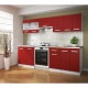 ULTRA Meuble haut vitre de cuisine L 80 cm - Rouge mat