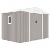 Abri de jardin en acier 5,29 m² - Kit d'ancrage inclus - Taupe