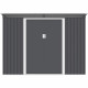 Abri de jardin en métal 4,72 m² - Kit d'ancrage inclus - Gris anthracite