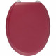 GELCO DESIGN Abattant WC Dolce - Charnieres inox - Bois moulé - Rouge cardinal