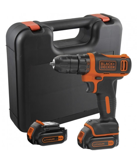 BLACK & DECKER Visseuse sans fil avec 2 batteries et un coffret 10,8 V