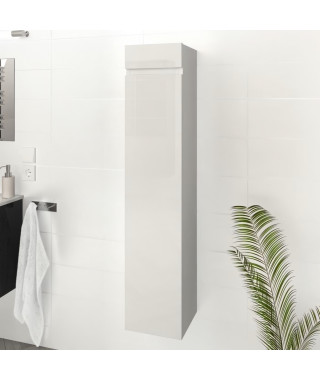 LUNA / LIMA Colonne de salle de bain L 25 cm - Blanc brillant