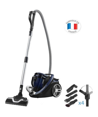 ROWENTA YY4560FE SILENCE FORCE CYCLONIC CAR PRO Aspirateur traîneau sans sac - Collecteur 2,5 L - Silencieux 67dB - Noir et bleu