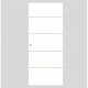 OPTIMUM - Kit porte coulissante + rail + bandeau - H.204xL.83xP.4 cm - Blanche lignée