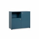 Commode 2 portes avec niche - Bleu Pétrole - 90 x 40 x 75 cm - Pop Color