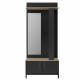 STORE Meuble d'entrée 2 portes -  Décor chene sonoma et noir - L 81 x H 190 x P 37 cm