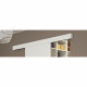 OPTIMUM - Kit porte coulissante blanc + rail + bandeau Blanc - H 204 x L 93 x P 4 cm