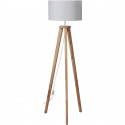 Lampadaire Carlo Abat-jour tissu Pieds 100% bois L 40 x l 40 x H 156 cm INTERNATIONAL DESIGN