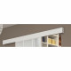 OPTIMUM Kit porte coulissante verre dépoli + rail Atelier - H204 x L83 x P4 cm - Blanc