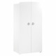 BABY PRICE Armoire chambre bébé 2 portes - Boutons étoile gris - New Basic