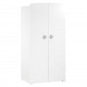 BABY PRICE Armoire chambre bébé 2 portes - Boutons étoile gris - New Basic