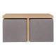 Set Table basse et 4 poufs - SCUDO