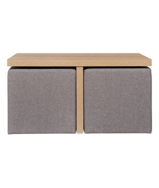 Set Table basse et 4 poufs - SCUDO