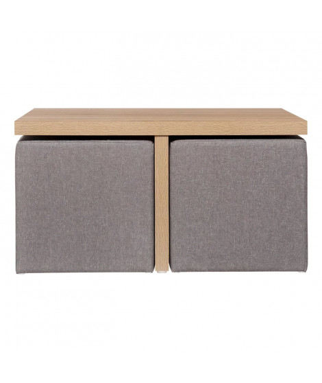 Set Table basse et 4 poufs - SCUDO