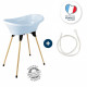 THERMOBABY KIT BAIGNOIRE VASCO Fleur Bleue : baignoire + pieds + tuyau de vidange