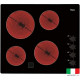 WHIRLPOOL AKM9010NE Plaque de cuisson vitrocéramique - 4 foyers - 6200W - L58 x P51cm - Revetement verre - Noir