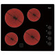 WHIRLPOOL AKM9010NE Plaque de cuisson vitrocéramique - 4 foyers - 6200W - L58 x P51cm - Revetement verre - Noir