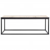 Table basse rectangulaire - effet vintage vielli - pieds métal noir - 120 x 60 x 43 cm - RALF