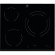 ELECTROLUX EHF6231FOK Plaque de cuisson vitrocéramique - 3 zones - 5700W - L59 x P52cm - Revetement verre - Noir