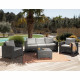 Salon de jardin en imitation résine tressée ALLIBERT avec table basse  - 5 personnes - California - Beige