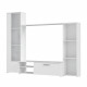 PILVI Meuble TV - Blanc mat - L 220,4 x P41,3 x H177,5 cm