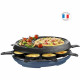 TEFAL RE310401 Colormania Raclette 3 en 1, 8 coupelles, Appareil a raclette grill et crepe, Revetement antiadhésif, bleu acier
