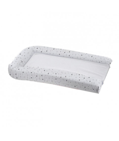 DOMIVA Matelas langer PVC + 2 Éponges amovibles - Blanc imprime étoiles