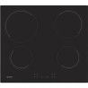CANDY CH64CCB Plaque de cuisson vitrocéramique - 4 zones - 6500 W - L 56 x P 49 cm - Revetement verre - Noir