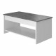 HAPPY Table Basse relevable - Blanc et gris - L 50 cm