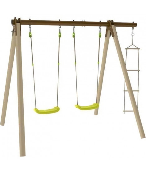 TRIGANO Portique Piki en bois et métal - 1.90 m