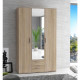 FINLANDEK Armoire de chambre SELKEÄ style contemporain décor chene sonoma - L 121 cm