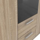 FINLANDEK Armoire de chambre SELKEÄ style contemporain décor chene sonoma - L 121 cm