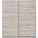 FINLANDEK Armoire de chambre ULOS style contemporain décor chene cendré clair - L 170,3 cm