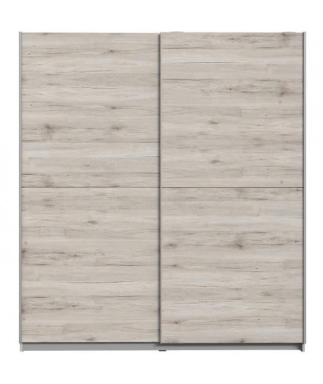 FINLANDEK Armoire de chambre ULOS style contemporain décor chene cendré clair - L 170,3 cm