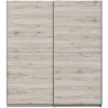 FINLANDEK Armoire de chambre ULOS style contemporain décor chene cendré clair - L 170,3 cm